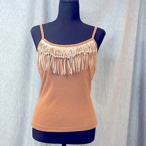 Harley Davidson Fringed Camel Tank Authentic.